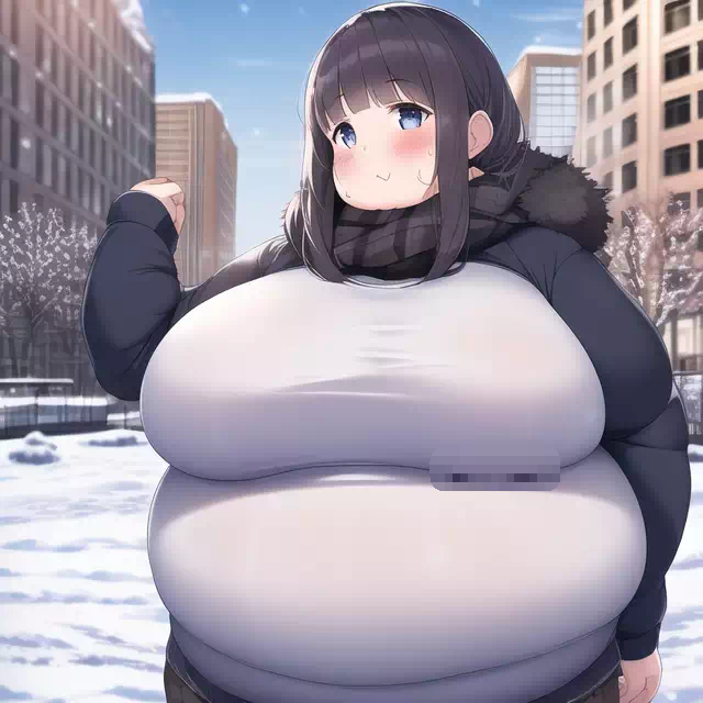 novelAI fat girl winter