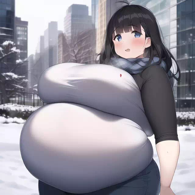 novelAI fat girl winter