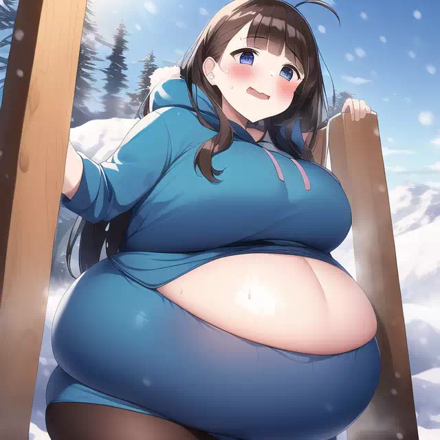 novelAI fat girl winter