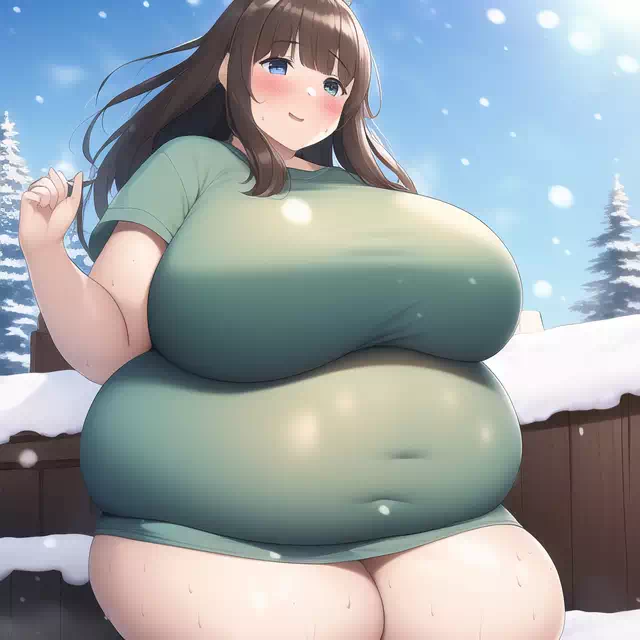 novelAI fat girl winter