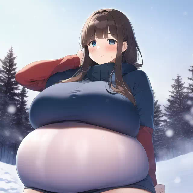 novelAI fat girl winter