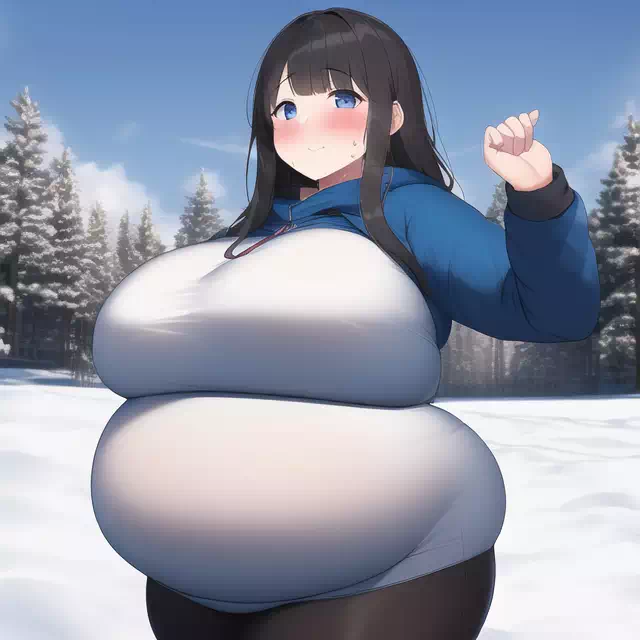 novelAI fat girl winter