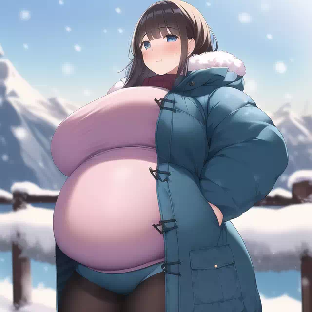 novelAI fat girl winter