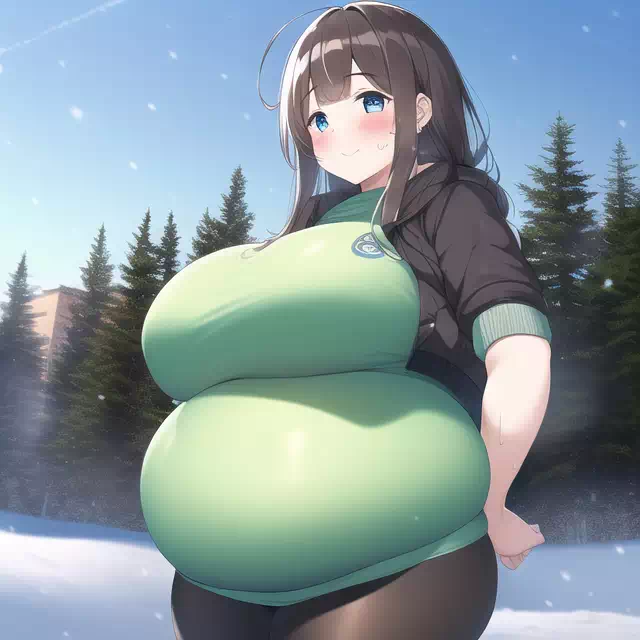 novelAI fat girl winter