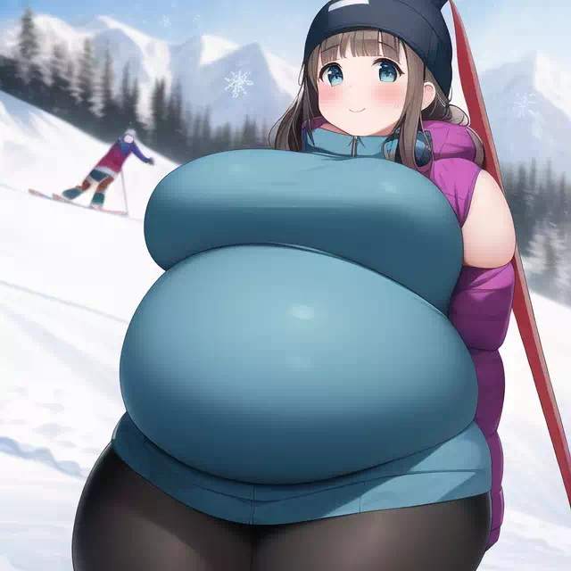 novelAI fat girl winter