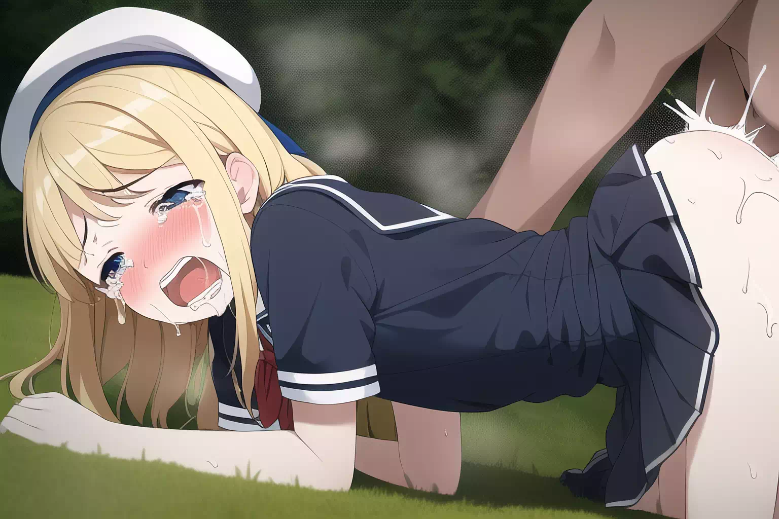 学校帰りに襲われた金髪少女