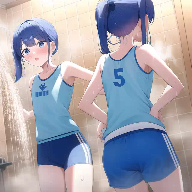 【AI】青髪・銀髪の同一CP