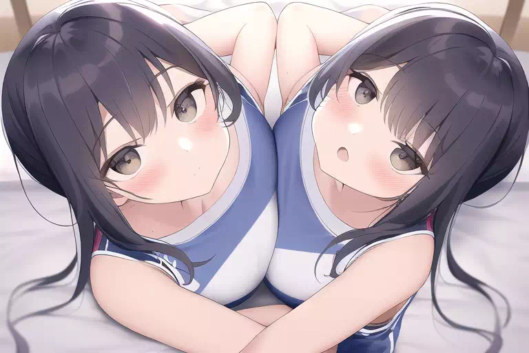 【AI】黒髪・茶髪の同一CP