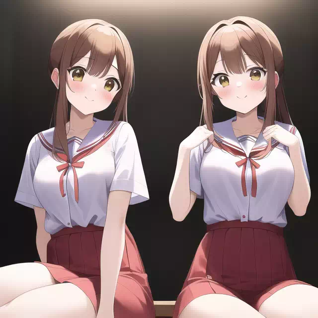 【AI】黒髪・茶髪の同一CP