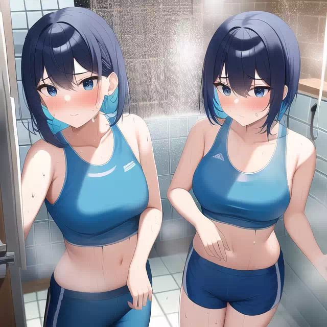 【AI】黒髪・茶髪の同一CP