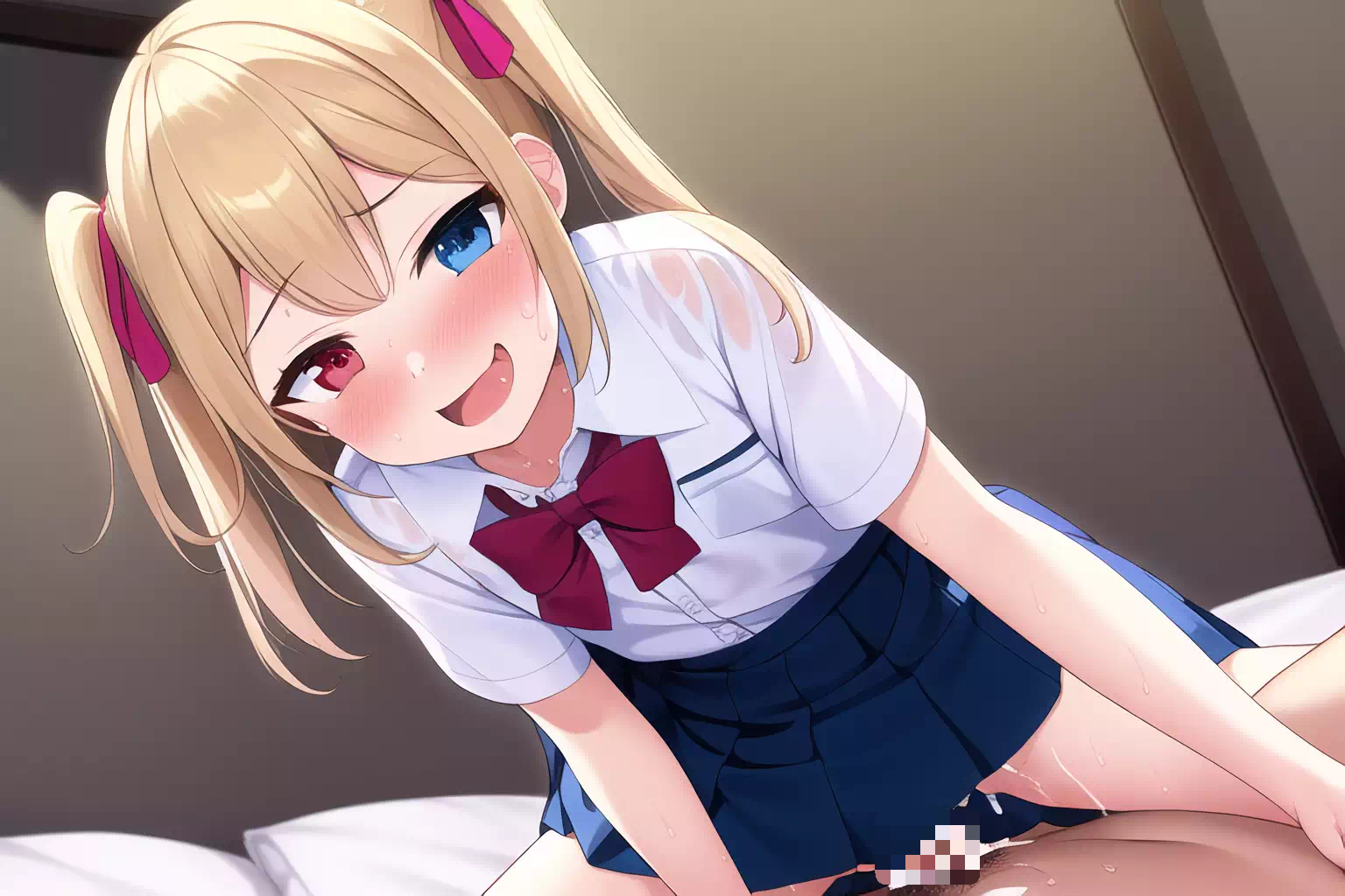 金髪ロリ(?莉)　着衣騎乗位