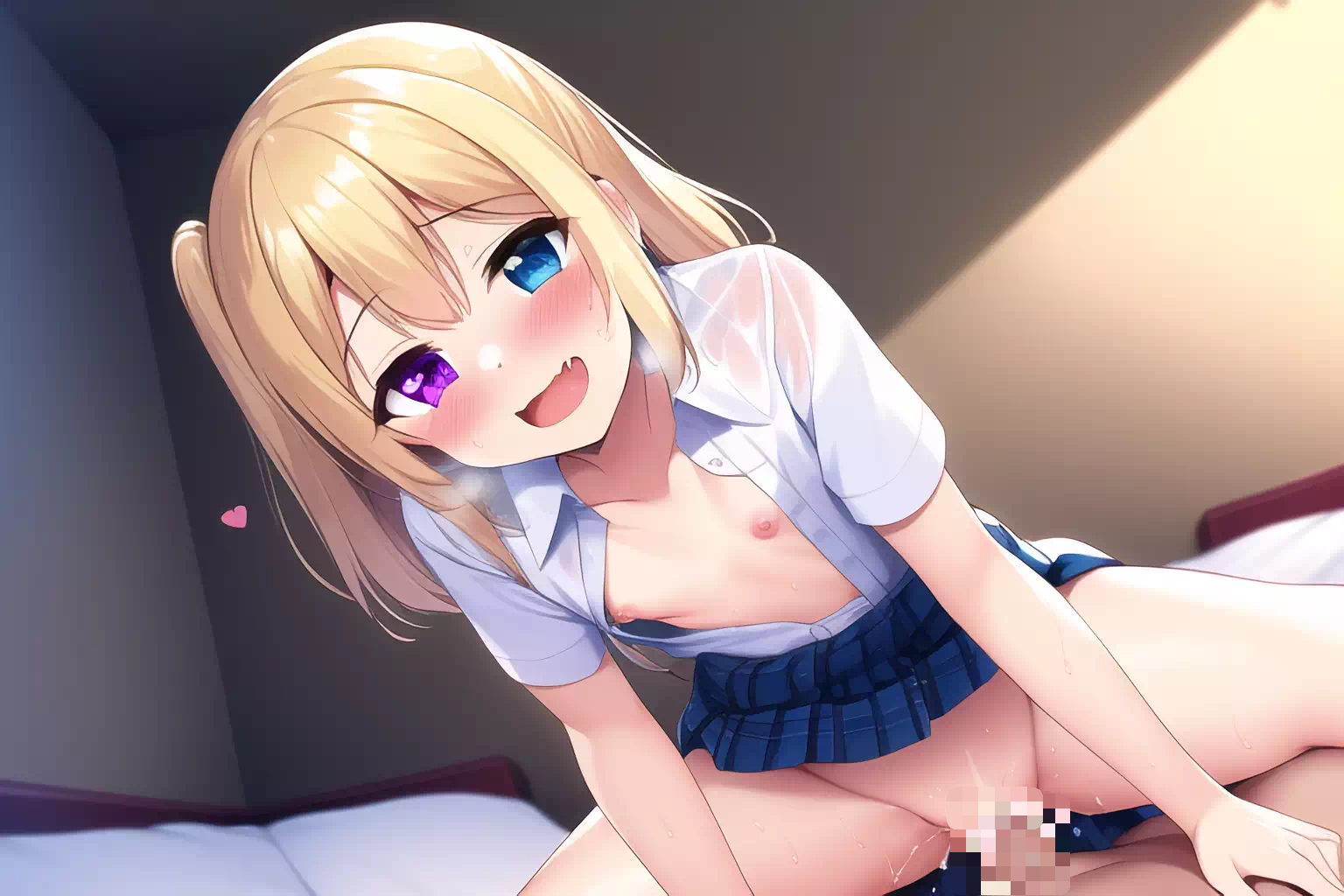 金髪ロリ(?莉)　着衣騎乗位