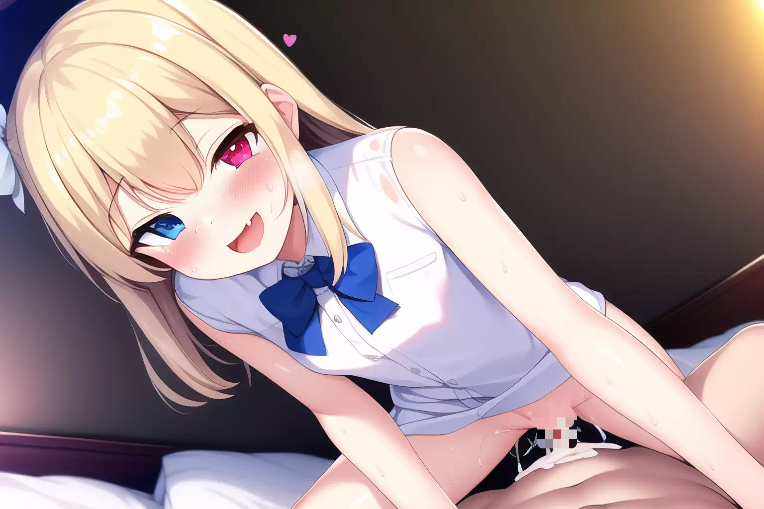 金髪ロリ(?莉)　着衣騎乗位