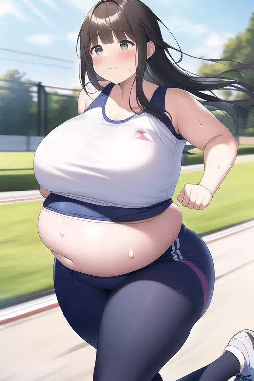 novelAI fat girl exercise