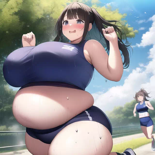 novelAI fat girl exercise