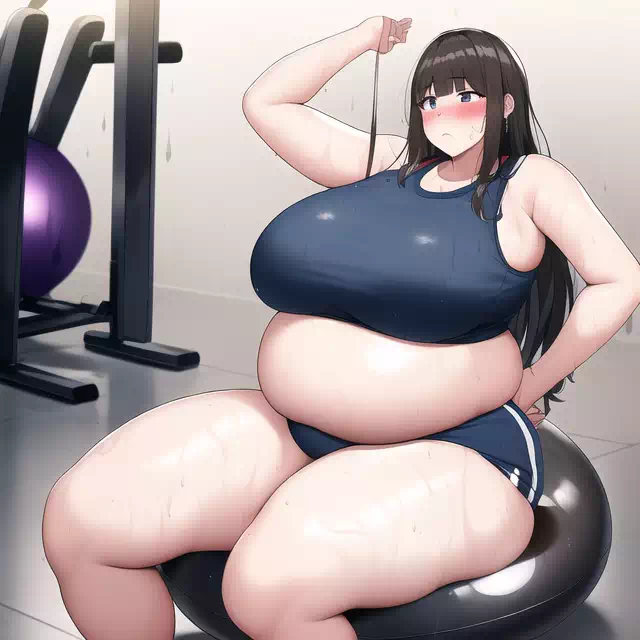 novelAI fat girl exercise