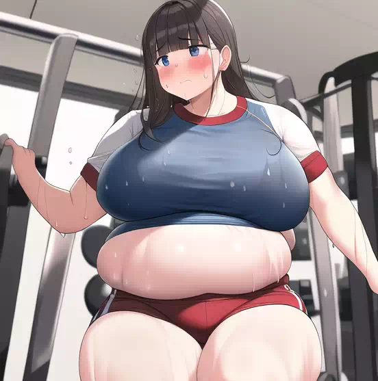 novelAI fat girl exercise