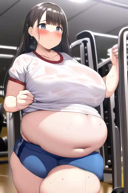 novelAI fat girl exercise