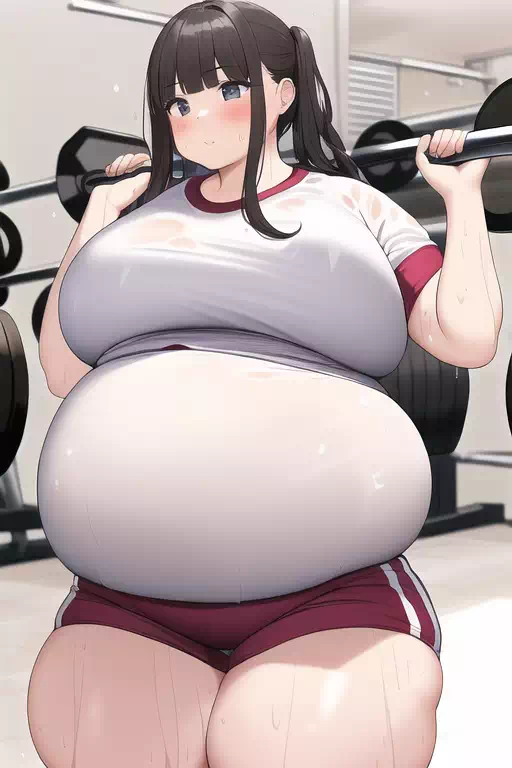 novelAI fat girl exercise