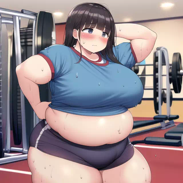 novelAI fat girl exercise