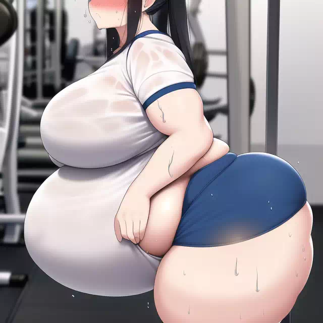 novelAI fat girl exercise