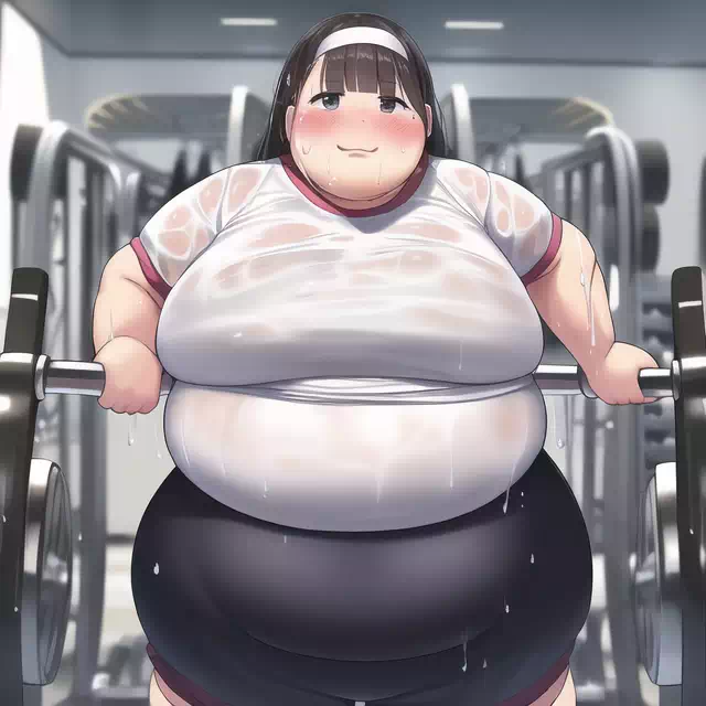 novelAI fat girl exercise