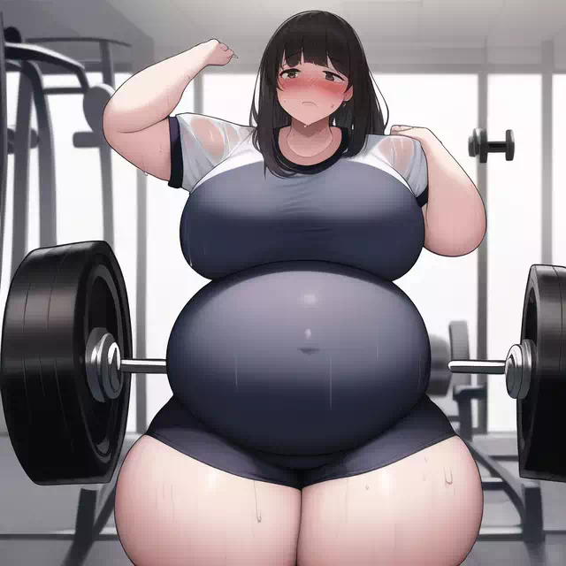 novelAI fat girl exercise