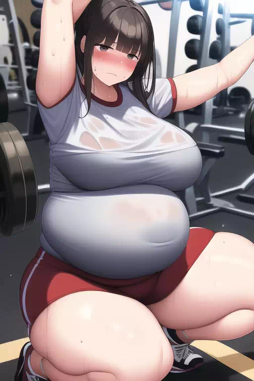 novelAI fat girl exercise