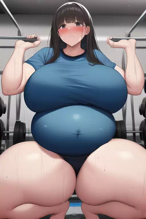 novelAI fat girl exercise