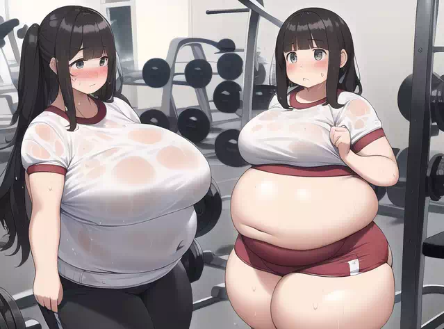 novelAI fat girl exercise