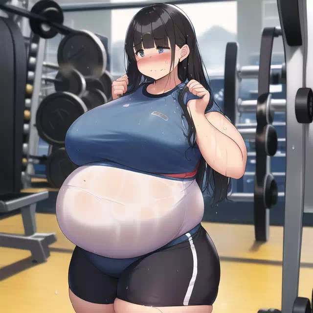 novelAI fat girl exercise