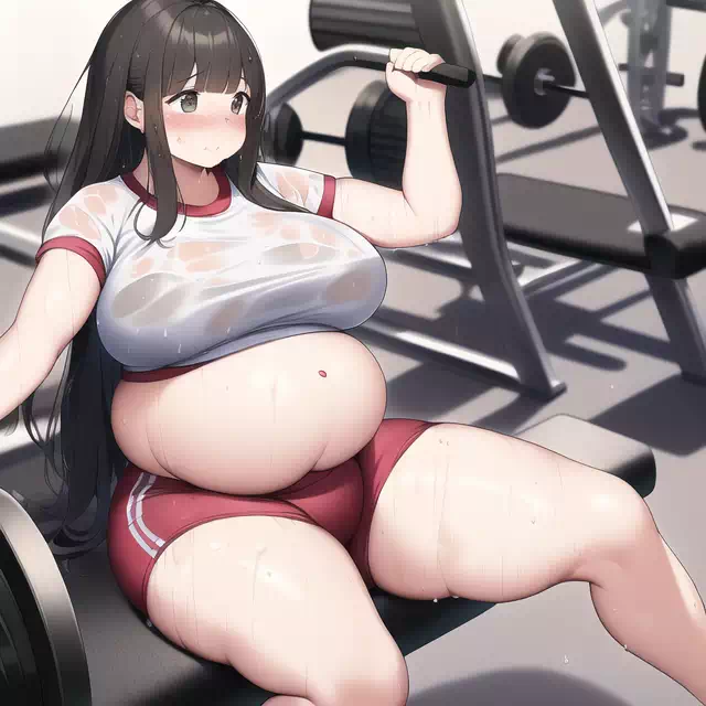 novelAI fat girl exercise