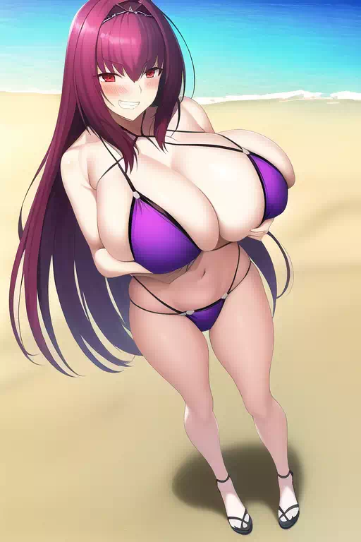 Possessed Scathach at the beach