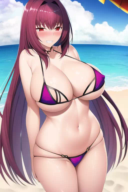 Possessed Scathach at the beach