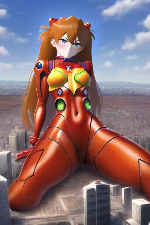 Asuka Langley giantess