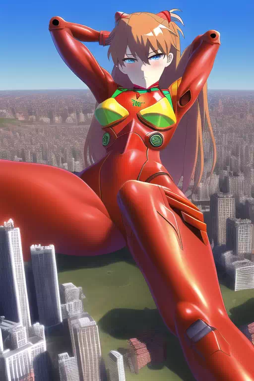 Asuka Langley giantess