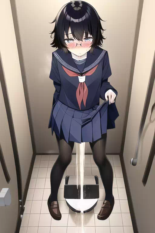 陰キャメガネちゃんはトイレに間に合わない