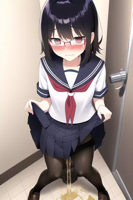 陰キャメガネちゃんはトイレに間に合わない