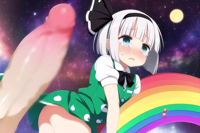 魂魄妖夢 with SPACE RAINBOW PENIS