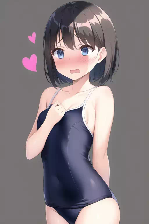 太り気味の男性→スク水の巨乳少女→スク水の幼女TSF