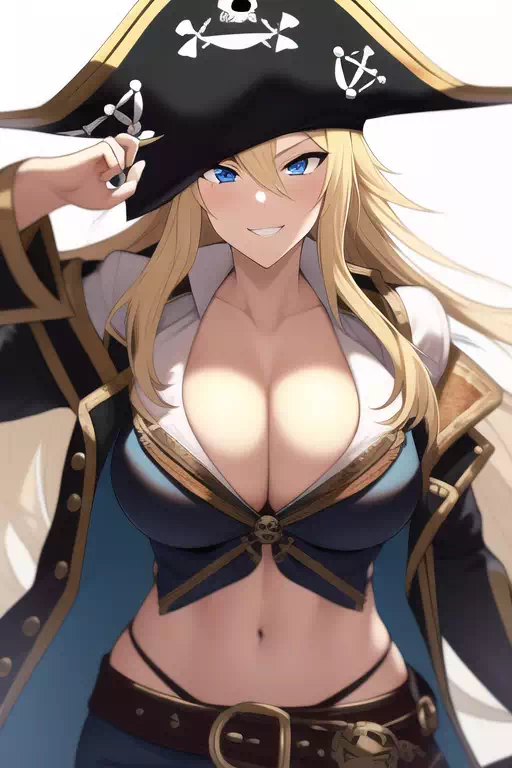 NovelAI Blonde Lewd Pirat Girl