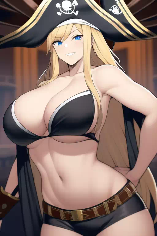 NovelAI Blonde Lewd Pirat Girl