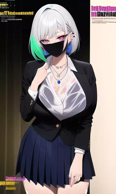 黒マスクの女子高生