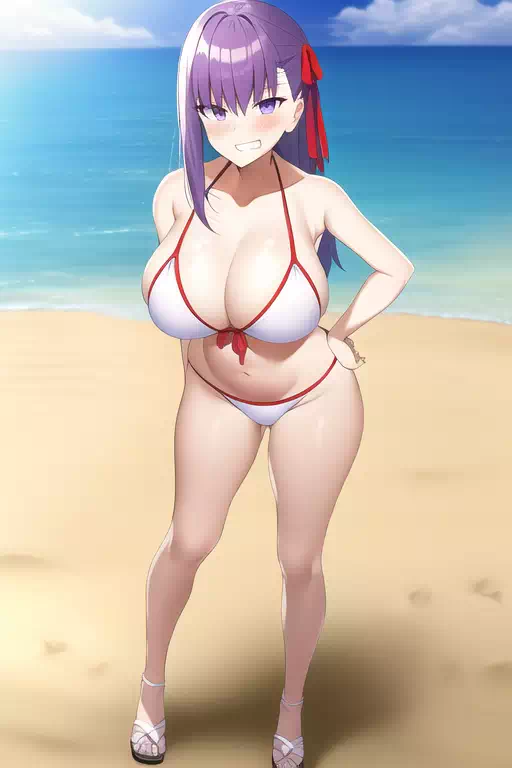 Possessed Sakura at the beach