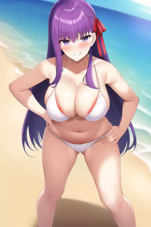 Possessed Sakura at the beach