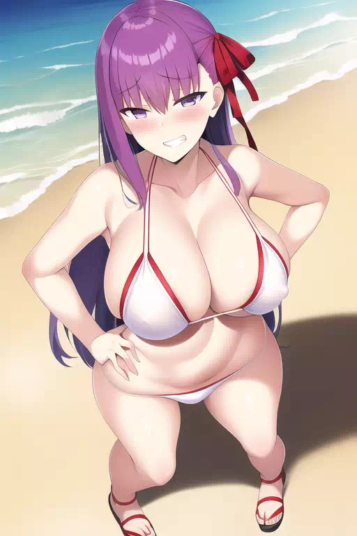 Possessed Sakura at the beach