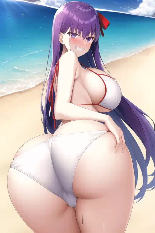 Possessed Sakura at the beach
