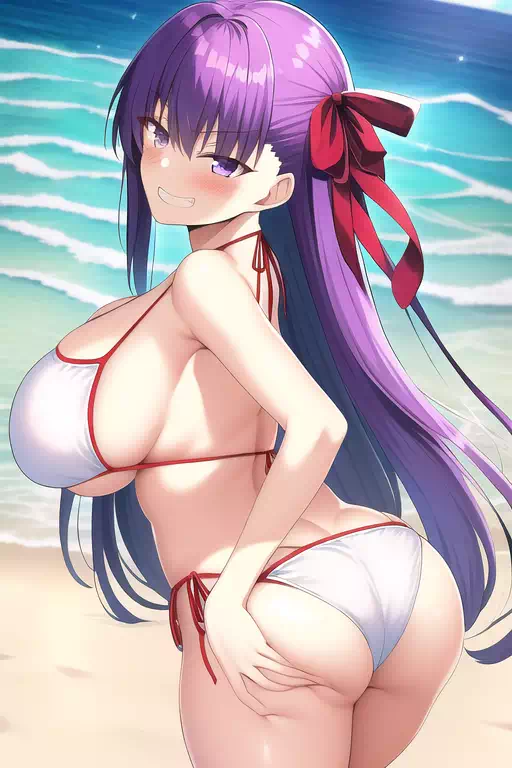 Possessed Sakura at the beach