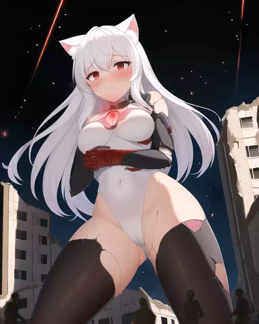 【NovelAI】巨大娘の智械危机5