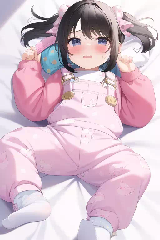 ロンパースの女の子